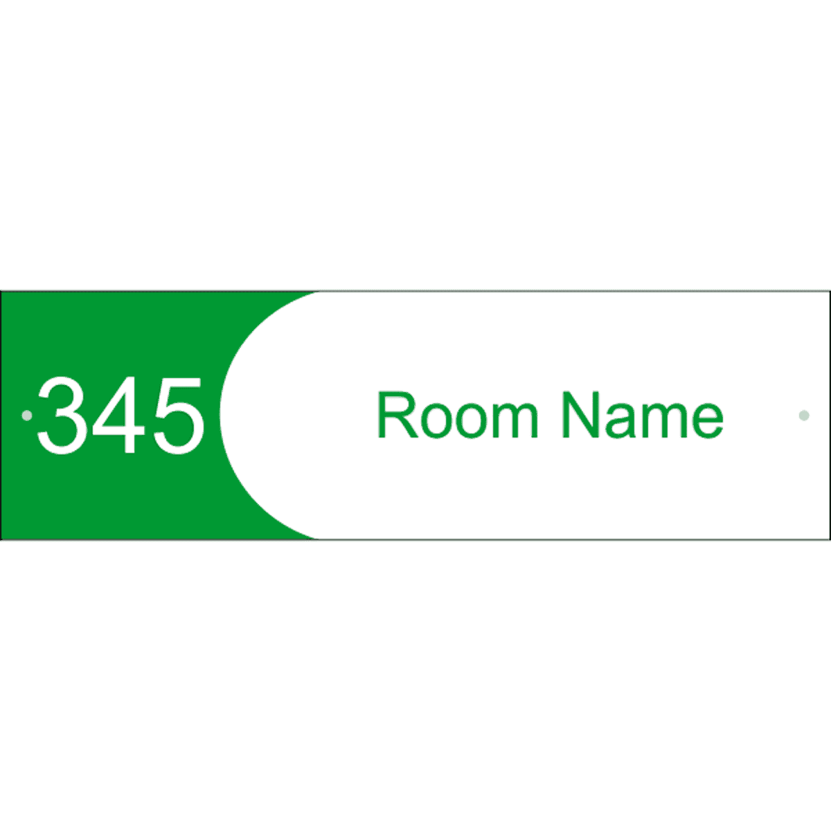 Custom Text Room Name and Number Acrylic Sign Concave - 3" x 10"