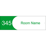 Custom Text Room Name and Number 3" x 10" Acrylic Print Concave Sign