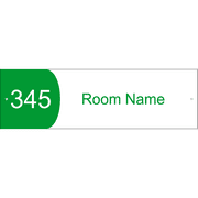 Custom Text Room Name and Number 3" x 10" Acrylic Print Convex Sign