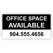 Custom Phone Number 3' x 6' Office Space Banner 