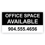 Custom Phone Number 3' x 6' Office Space Banner