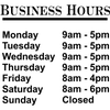 Standard Business Hours Die Cut Door Decal | 12" x 12"
