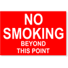 Plastic No Smoking Beyond This Point Sign | 4" x 6"