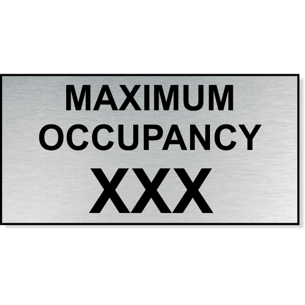 Max Occupancy Rates Signs 4