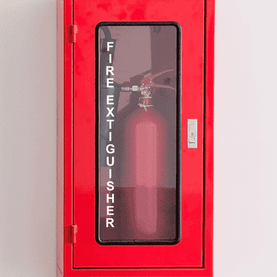 12" x 1" Vertical Fire Extinguisher Cut Vinyl Decal - alternate view