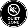 6" Round Quiet Zone Engraved Plastic Sign