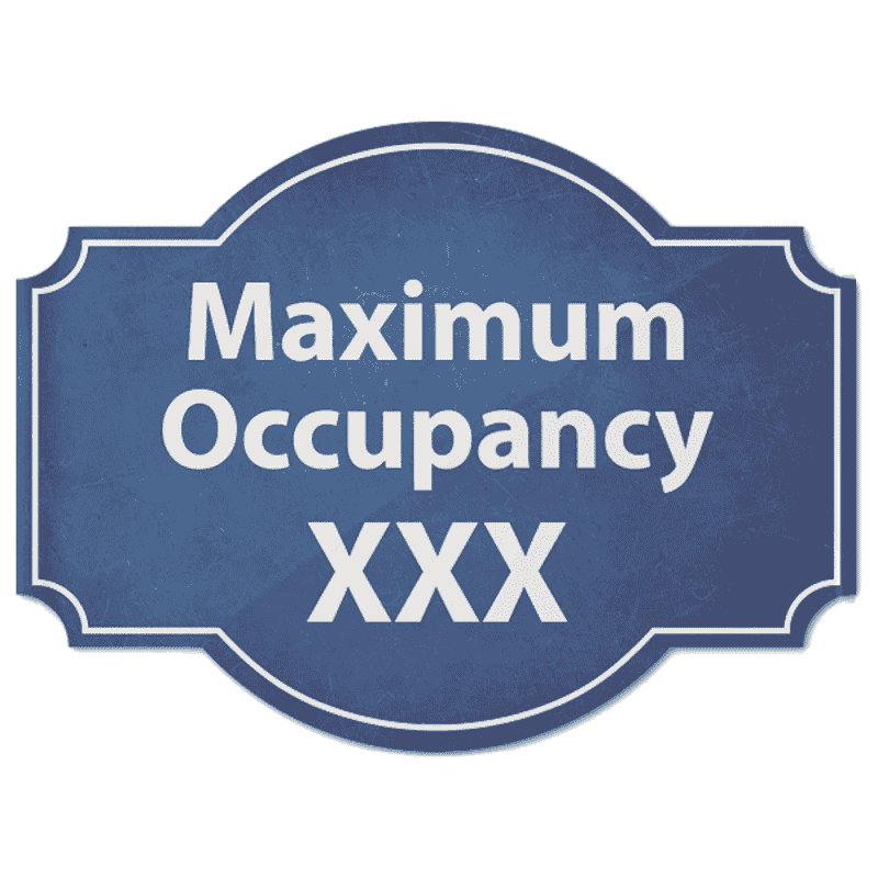 Maximum Occupancy Blue Texture Acrylic Sign | 6" x 8"