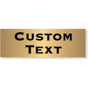Custom Double Line 1" x 3" Brass Plate