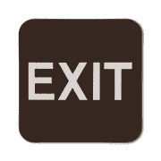 Brown Exit 6" x 6" ADA Braille Sign