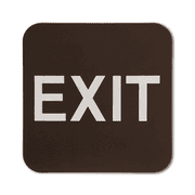Brown Exit 6" x 6" ADA Braille Sign