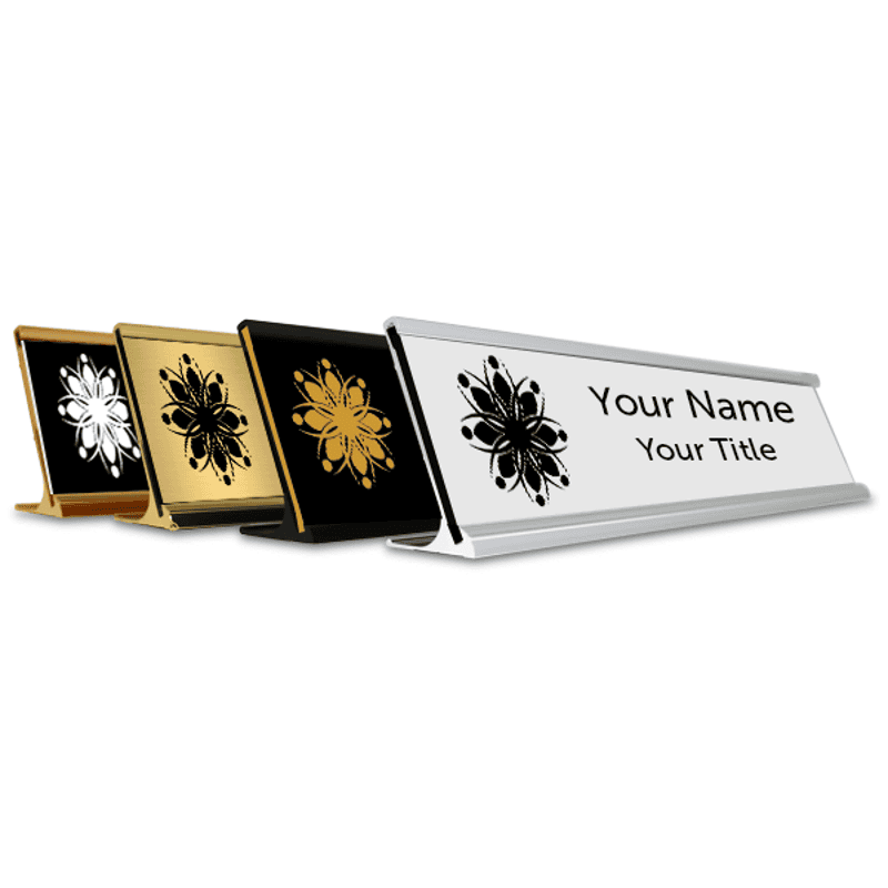 Traditional 2" x 12" Desk Nameplate - Engraved