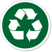 6" Round Recycle Decal