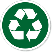 6" Round Recycle Decal