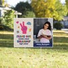Peace out middle school graduation yard sign displayed on a yard