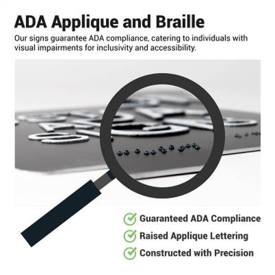 ADA 2" x 22" Horizontal Sign - alternate view