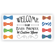 Bow Ties 3" x 6" Baby Shower Banner 