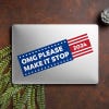 OMG Please Make It Stop Bumper Sticker on a closed laptop