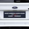 MALA Harris for President Bumper Sticker on a white truck