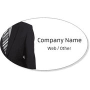3" x 5" Business Man Suit Oval Bumper Sticker