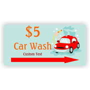 Car Spray 3" x 6" Car Wash Banner 