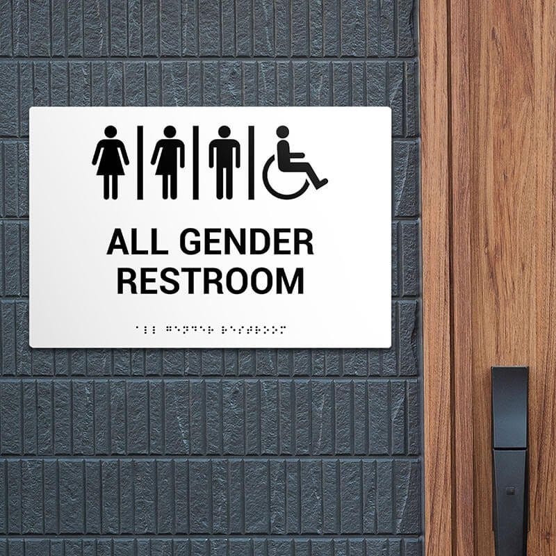 Custom ADA Sign for an all gender restroom