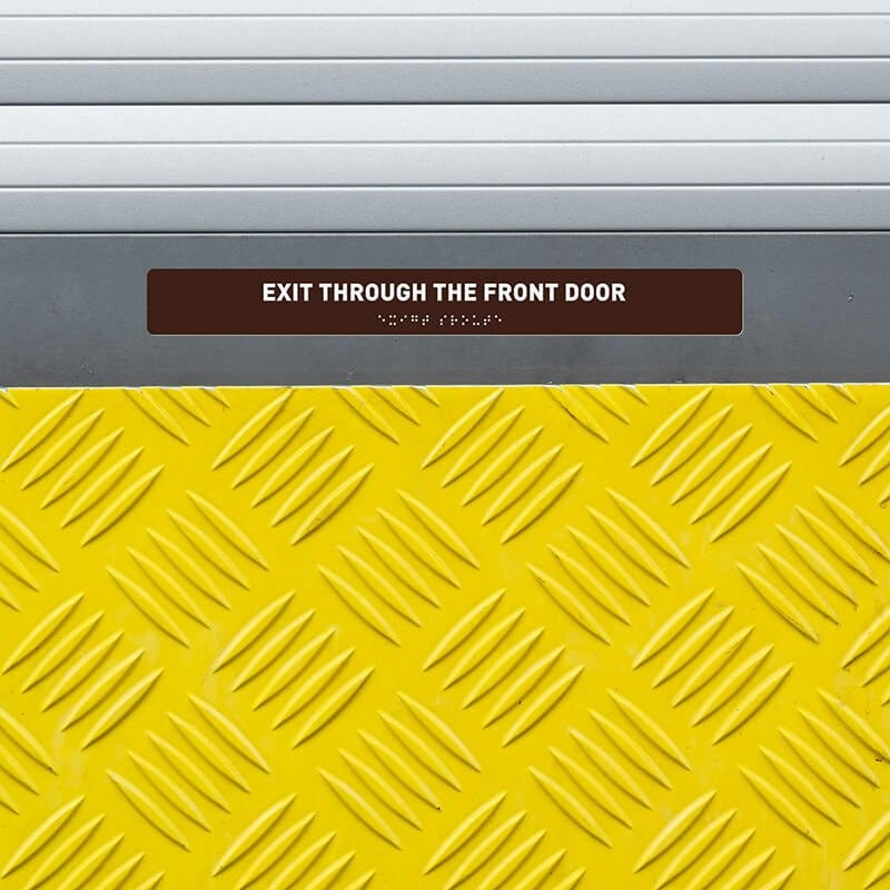 Custom ADA sign for an exit