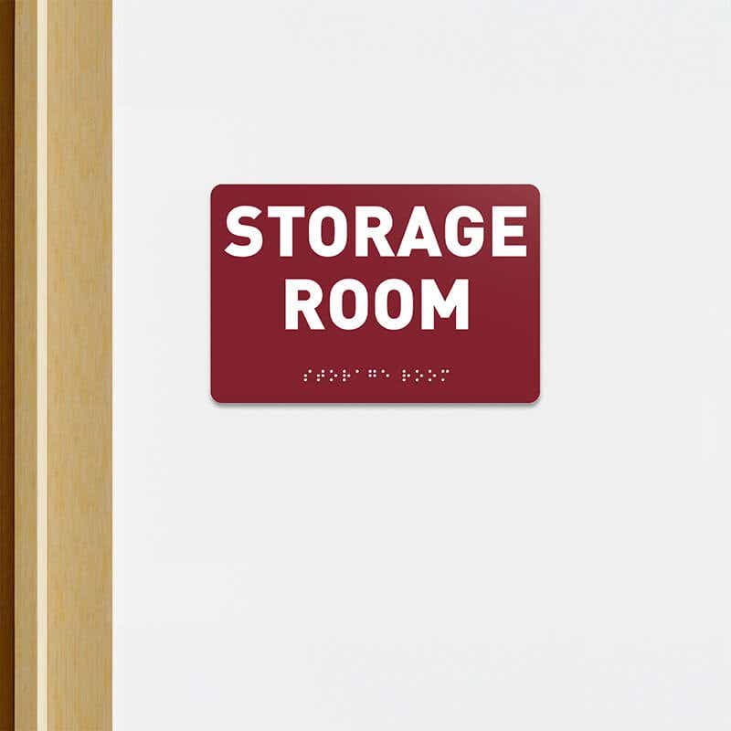Custom ADA sign for a storage room