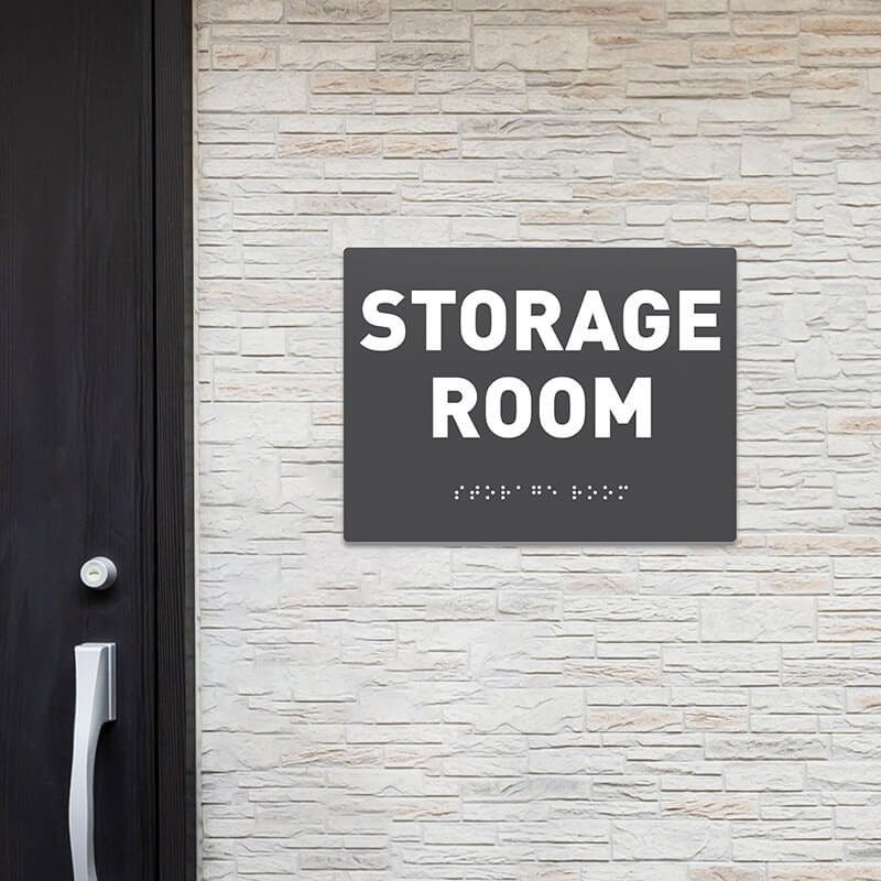 Custom ADA sign for a storage room