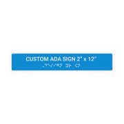 ADA 2" x 12" Horizontal Sign