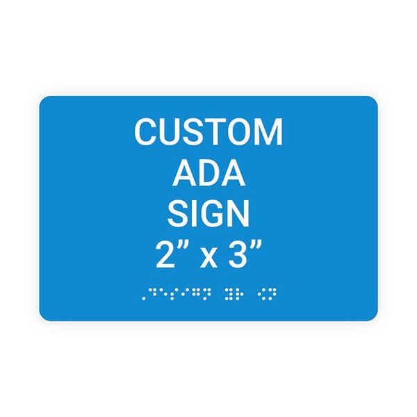 ADA 2" x 3" Horizontal Sign