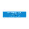 Custom ADA Sign Horizontal 4" x 16"