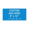 Custom ADA Sign Horizontal 8" x 16"