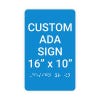 Custom ADA Sign Vertical 16" x 10"