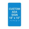 Custom ADA Sign Vertical 18" x 10"