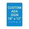 Custom ADA Sign Vertical 18" x 12"