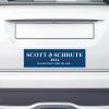 Scott Schrute Political Bumper Sticker on the bumper of a white car