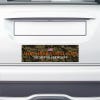Camo MAGA Bumper Sticker on the bumper of a white car