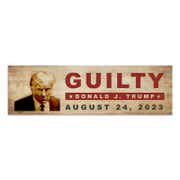 Trump MugShot Bumper Sticker – Guilty Trump for Prison