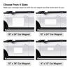 There are 4 size options for car magnets: 6x12, 12x18, 12x24, and 18x24