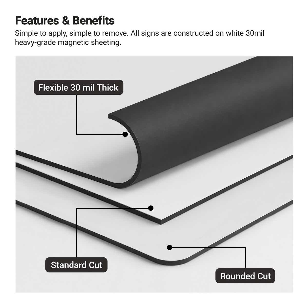 Car magnets are made from 30 mil heavy-grade magnetic sheeting that is easy to apply and remove