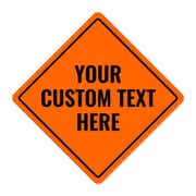 Diamond Sign with Custom Text - Orange