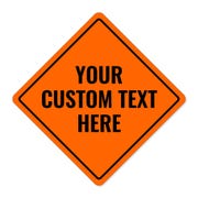Diamond Sign with Custom Text - Orange