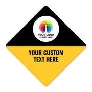Custom Diamond Sign - Split Design with Logo