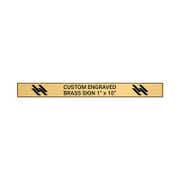 Horizontal Engraved 1" x 10" Heavy Brass Signs