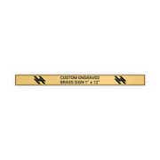 Horizontal Engraved 1" x 12" Heavy Brass Signs