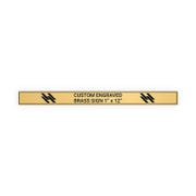 Horizontal Engraved 1" x 12" Heavy Brass Signs