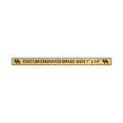 Horizontal Engraved 1" x 14" Heavy Brass Signs