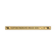 Horizontal Engraved 1" x 14" Heavy Brass Signs