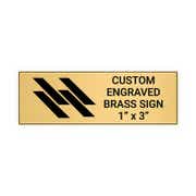 Custom Engraved Brass Plate, 1" x 3", Heavy-Duty (Horizontal)
