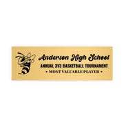 Custom Engraved Brass Plate- Up to 3" Tall